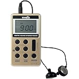 TIVDIO V-112 Portable Digital Tuning AM / FM Stereo Radio with Earphone for Walk(Gold)