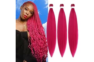 30 Inch Pre Streched Braiding Hair Extensions 3 Packs Synthetic Colored Braid Hair Crochet Braids Hair Yaki Texture Hot Water