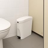 SUPAWASH-PRO Sanitary Bin 20L Slimline White Pedal Disposal view 4