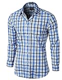 Big Size Plaid Printed Short Sleeves Button Down Dress Shirts