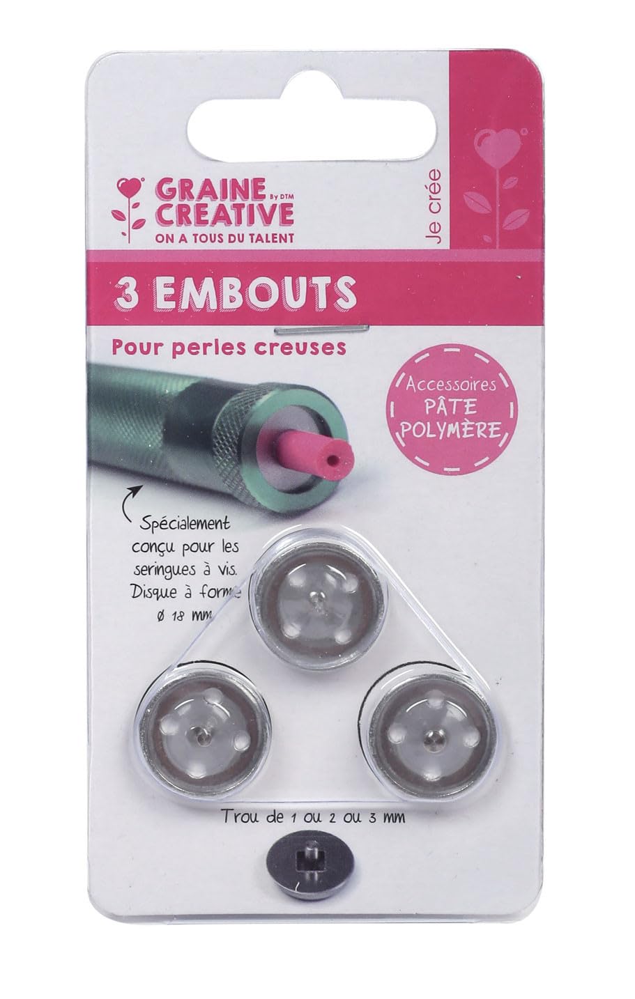 Graine Créative Extruder Bit for Hollow Beads and Hollow Cord
