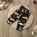 Ec Newborn Baby Boy Letter O Neck T shirt Tops Camouflage Pant Outfits Clothes Set (12Months, Black)