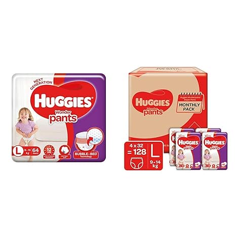 huggies diapers large monthly pack