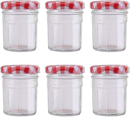 Cabilock 6 Pots En Verre Mini Bouteille En Verre Avec Couvercles Confitures De Miel Recipient En Verre 0 Ml Amazon Fr Bebes Puericulture