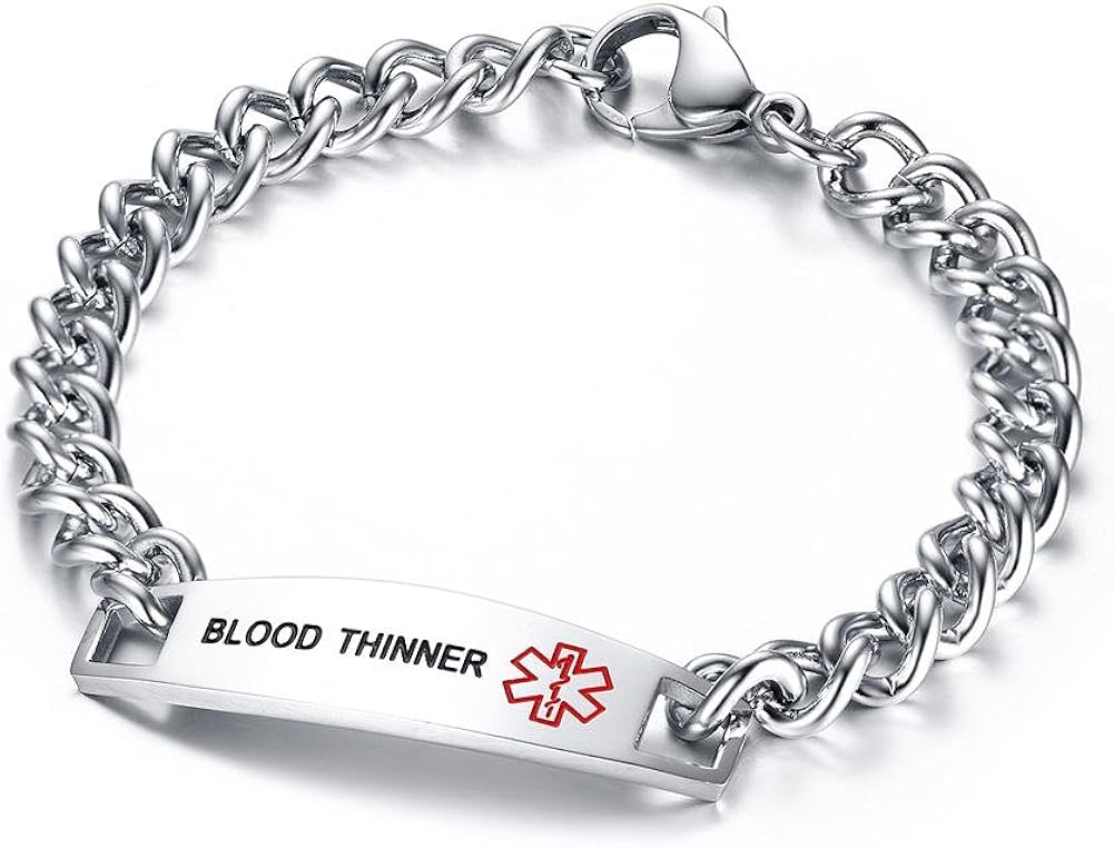 Mealguet Jewelry Blood THINNERStainless Steel Curb Chain