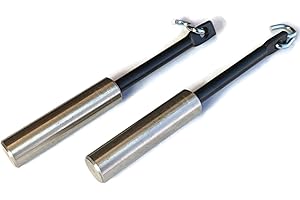 Midwest Hearth Fireplace Screen Positive Control Pulls, Wands, and Batons (4" Wand, Stainless Steel)