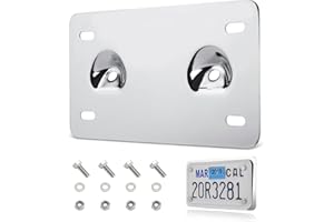 KEMIMOTO Lay Down License Plate Brackets Plate Mounts Compatible with Touring Street Glide Road Glide 1999-2008 with Mounting Bolts and Spacers