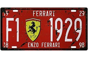 BAYABU Metal Tin Signs car Plate enzo Ferrari Bar Pub Cafe Home Decor Retro Poster Vintage Wall 6 x 12 inches