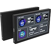 WOWNOVA 5" Computer Temp Monitor, Dynamic Theme Supported, ARGB PC Case Sensor Panel, IPS Type-C USB Mini Secondary Screen, CPU RAM HDD Data Monitor (Black)
