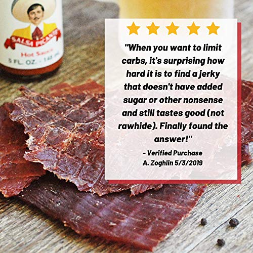 Original Beef Jerky - Thin Cut Cecina-Style by El NorteÃ±o - Low Carb, Zero Sugar, High Protein, Gluten Free, 100% Beef Jerky Snack - Made in the USA (12 - 1.5oz Snack Packs)