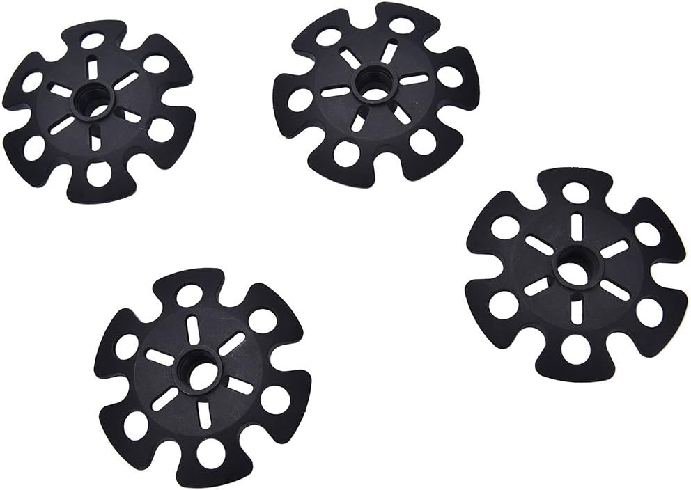 Welecom 4 Pcs Trekking Pole Snow Baskets, Removable Rubber Snowflake Basket for Hiking Poles