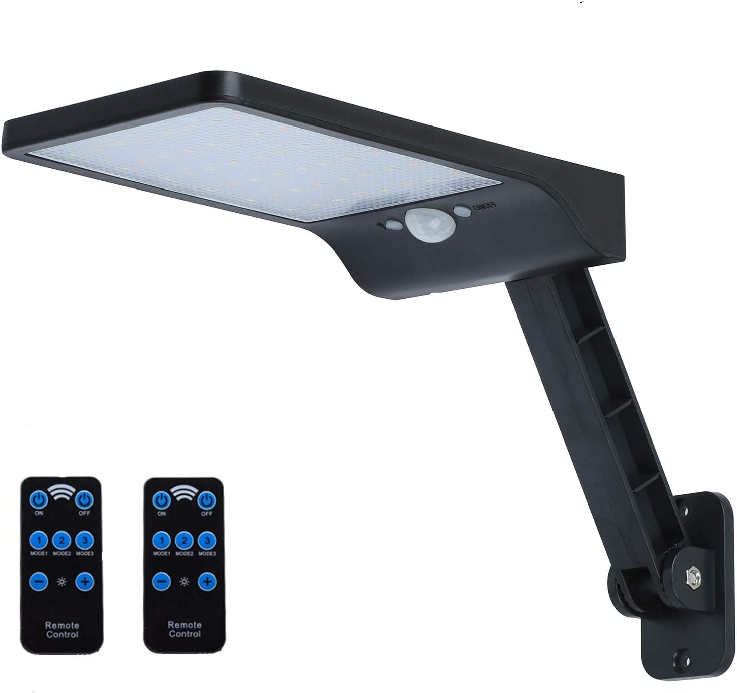 1000lm 56Leds 4500mah Solar Flood Lights Outdoor Motion Sensor with Remote Controller 3 Lighting Modes Adjustable Bracket Solar Porch Light IP65 Pool Light for Garden,Yard,Shed,Garage,Driveway