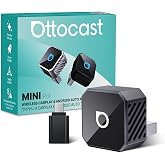 OTTOCAST Mini 2-in-1 Wireless CarPlay/Android Auto Adapter,Auto-Reconnect | Plug &amp; Play for iPhone/Android,Dual-Phone Memory,Dual-Band WiFi (2.4/5GHz),Seamless Calls,Music &amp; Navigation,Factory Controls