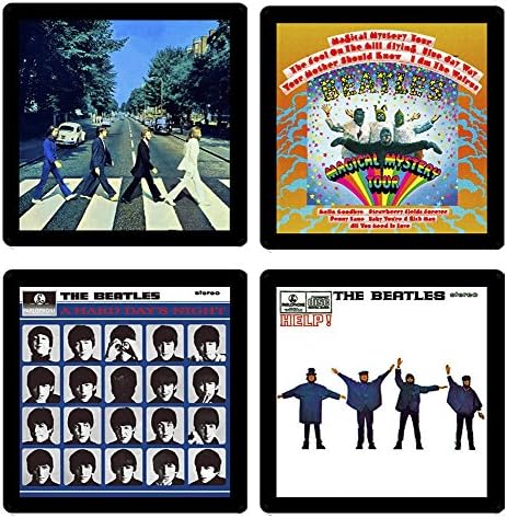 The Beatles Collectible Coaster Gift Set #2 - (4) Different Album Covers Reproduced Onto Soft Coasters