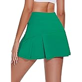 Ibeauti Womens Back Pleated Athletic Tennis Skorts Golf Skirts with 3 Pockets Mesh Shorts for Running Active Workout