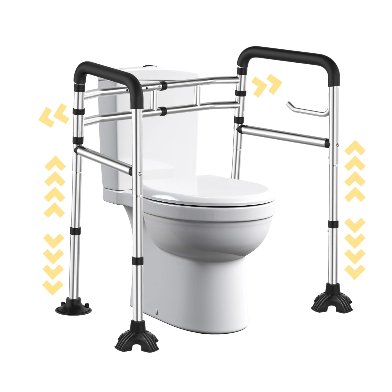 thumbnail image 2 of Toilet Safety Rails - Adjustable 300lb Capacity Support Handles For Seniors & Disabled 2 of 3