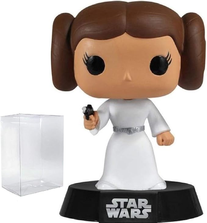 Amazon Com Star Wars A New Hope Princess Leia Funko Pop Vinyl Bobble Head Figure Includes Compatible Pop Box Protector Case Toys Games