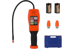 CMTOOL Refrigerant Leak Detector HVAC Automotive Freon Leak Detector Tool CFCs HCFCs HFCs Halogen Gas Leak Detector Finder for R134A R410A R22 R404A R407C 134A AZ-50 HP62 MP39 Car AC Leak Detector Kit