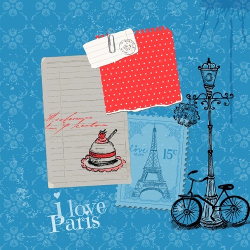 Paris: Travel Scrapbook and Memory Journal with Photo Pages-Full Color Diary – June 19, 2015