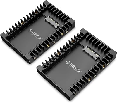 ORICO 2Packs 2.5 to 3.5 SATA SSD HDD Hard Drive Adapter Bay Caddy Bracket 6Gbps
