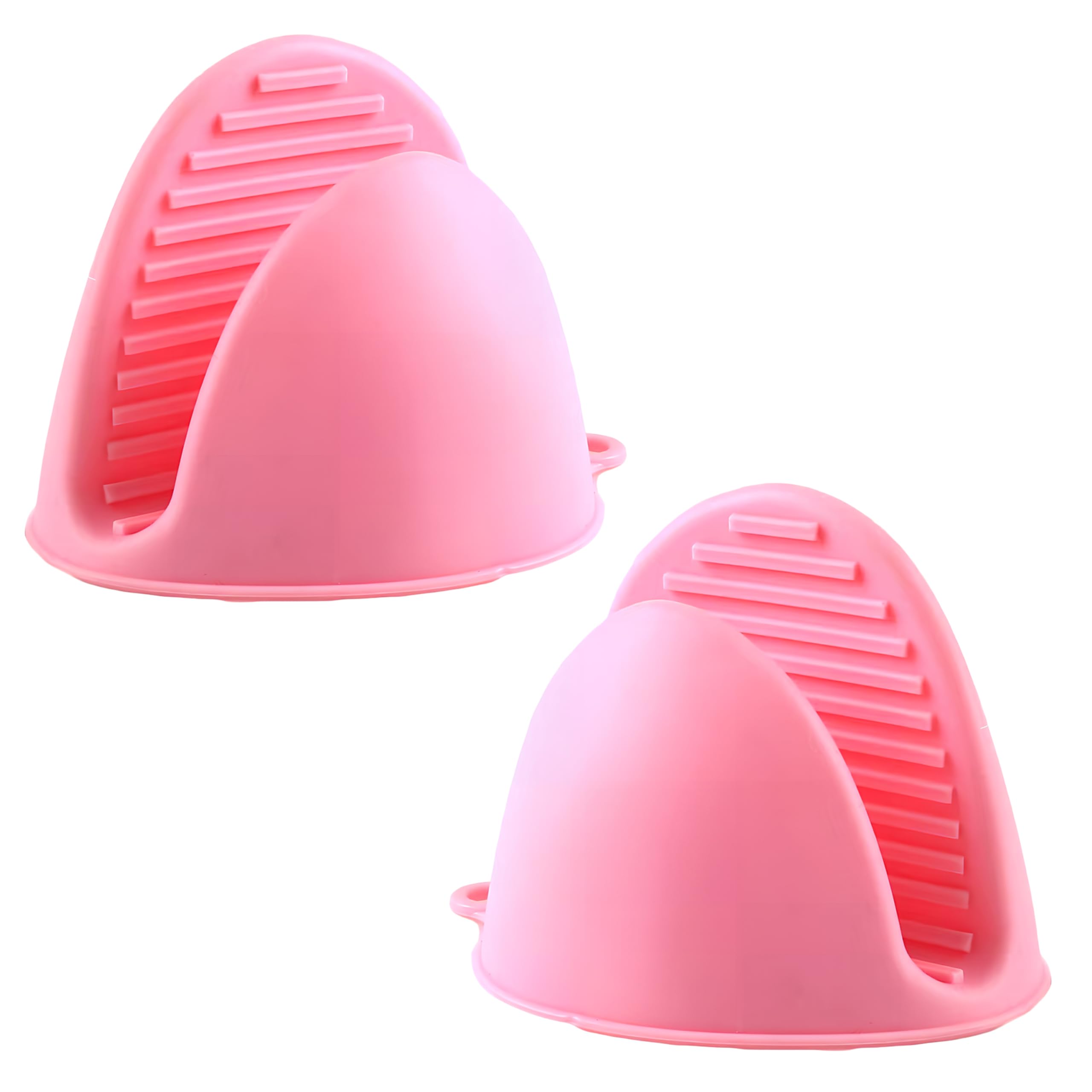 Photo 1 of 1 Pair Pink,Mini Silicone Oven Gloves, Mini Finger Protector Pot Holder for Kitchen,Cooking,Baking,BBQHeat Resistant Gloves?can be Washed in The Dishwasher