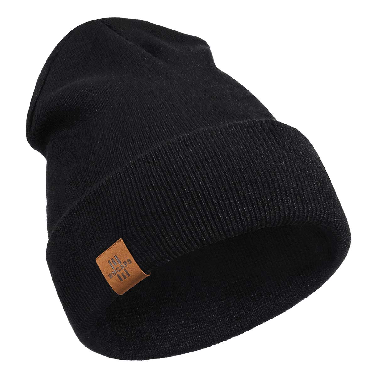 Wmcaps Beanie for Men, Comfortable Breathable Soft Beanie, Winter Hats for Women and Men, Gifts for Him/Her (Black)