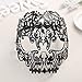 Sexy Skull Face Masquerade Masks Mardi Gras Costumes with Rhinestones (Black)