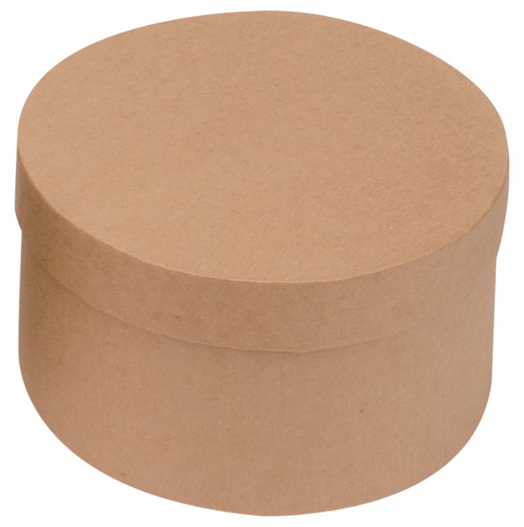 Glorex Paper Canister, Set of 12 Natural Coloured Book-Binder Cardboard, 15 x 15 x 9 cm