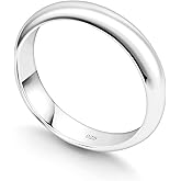 KEZEF Sterling Silver Wedding Band Ring for Men and Women Wedding Bands for Her, Wedding Band for Women and Men, 2mm Thin to 6mm Wide Silver Ring