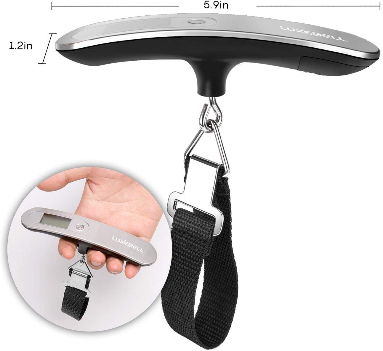  | Digital Luggage Scale Gift for Traveler Suitcase Handheld Weight Scale 110lbs | Luggage Scales