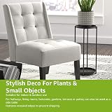 Amazon Basics Round Plant Stand Coated Steel Indoor Outdoor Black 2 Tier view 3