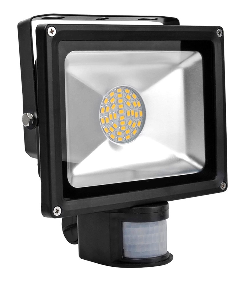 20W 30W 50W 80W High Power SMD Motion Activated LED Floodlight with PIR, IP65 Warm White