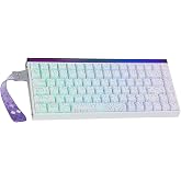 MechLands Aula Hero84 HE Wired Magnetic Gaming Keyboard, Rapid Hall Effect Keyboard with 0.01mm Adjustable Actuation, 8kHz Polling, 5-Layer Sound Dampening, RGB Lightbox &amp; Backlit (White)