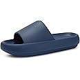 welltree Slides for Women Men Pillow Slippers Non-Slip Bathroom Shower Sandals Soft Thick Sole Indoor and Outdoor Slides