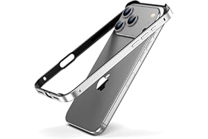 KUGEW for iPhone 17 Pro Max Bumper Case Metal, No Back Design Compatible with MagSafe, Aluminum Alloy + TPU Bumper Frame Slim Fit Excellent Heat Dissipation 4 Corner Raised Shockproof (Silver)