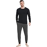 NACHILA Men's Pajamas-Viscose Made from Bamboo,Long Sleeve Pjs Soft Pants Pajama Sets Stretchy Sleepwear with Pockets
