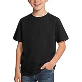BOOPH Boys Shirts Short Sleeve T-Shirts Kids Basic Crew Neck Tops Casual Cotton Tees Clothes