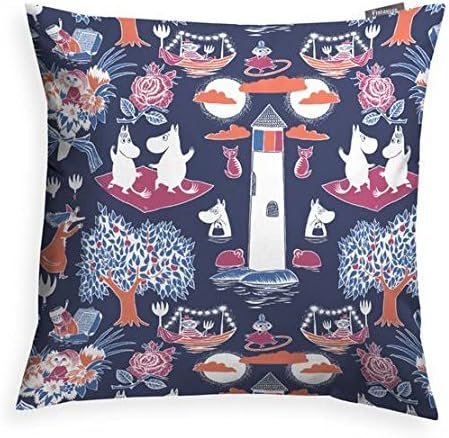 Finlayson Magic Moomin Decorative Cushion Cover, Cotton, Dark Blue, 48 x 48 cm by Finlayson