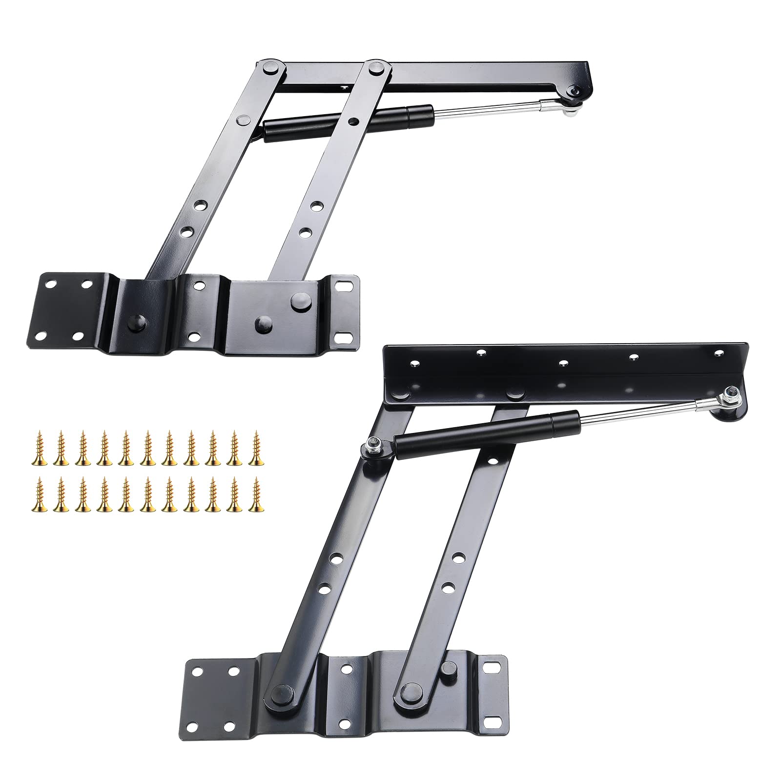 1 Pair Coffee Table Lift Mechanism, Lift up Coffee Table Hardware, Spring Stand Furniture Hinges,Spring Hinge Hardware Fitting Spring Lift Support
