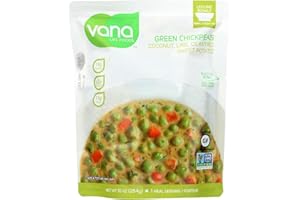 Vana Life's Foods Plant based Ready Meal - Green Chickpea Superfood Bowl Heat and Eat Microwaved Cooked Bowl | Product of the USA (Coconut & Lime, Pack of 6)