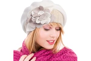 Ruphedy Women's Beret Hat Chic French Beret Beanie Wool Dress Winter Hats Hy022