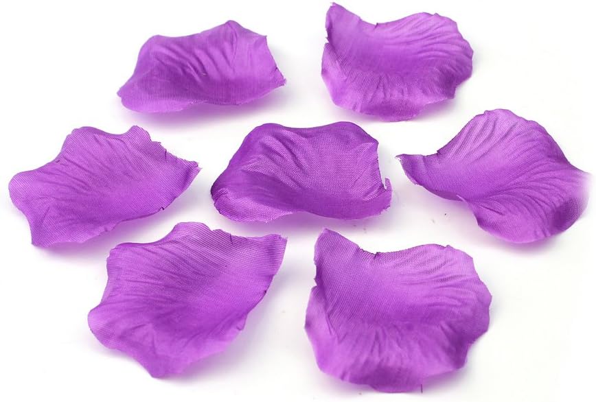RHX New 500Pcs Purple Silk Rose Petals Wedding Flower Scatters Decor Confetti Favor