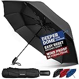 PROSTORM Vented Travel Umbrella | Strong Compact
