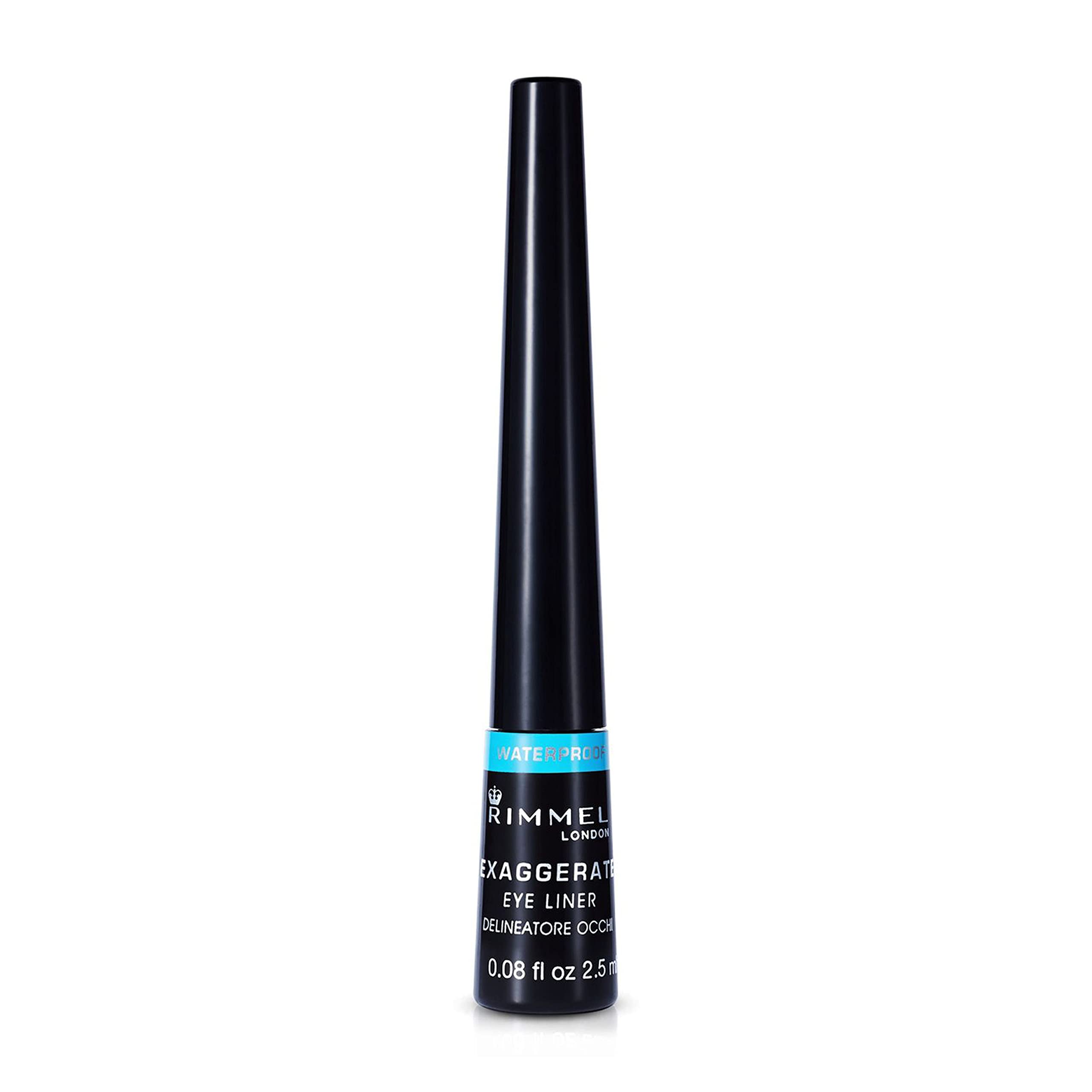 Rimmel London Exaggerate Waterproof Liquid Eyeliner, 2.5ml, Black
