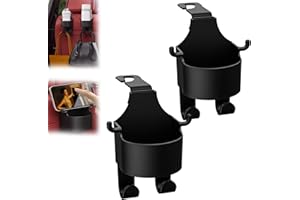 XINYIELE Multifunctional Hook for Car Seat Back, Back Seat Cup Holder with Hooks, Multifunction Seat Cup Holder Hook for Car,3 in 1 Car Hook & Backseat Cup Holder (Type-A 2PCS)