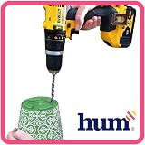 Hum Flowerpots Set of 3 15cm Indoor Outdoor Plastic Pots Green Grey view 4
