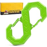 A-BOAR 3/8" Tow Hook, S-Shaped Winch Hook, 33,000lbs Breaking Strength, G80 Heavy Duty Forged Steel Tow Hooks, Fast Connect Easy Release Winch Shackle Towing Hook for Trucks, SUV, ATVs, Trailer, Green