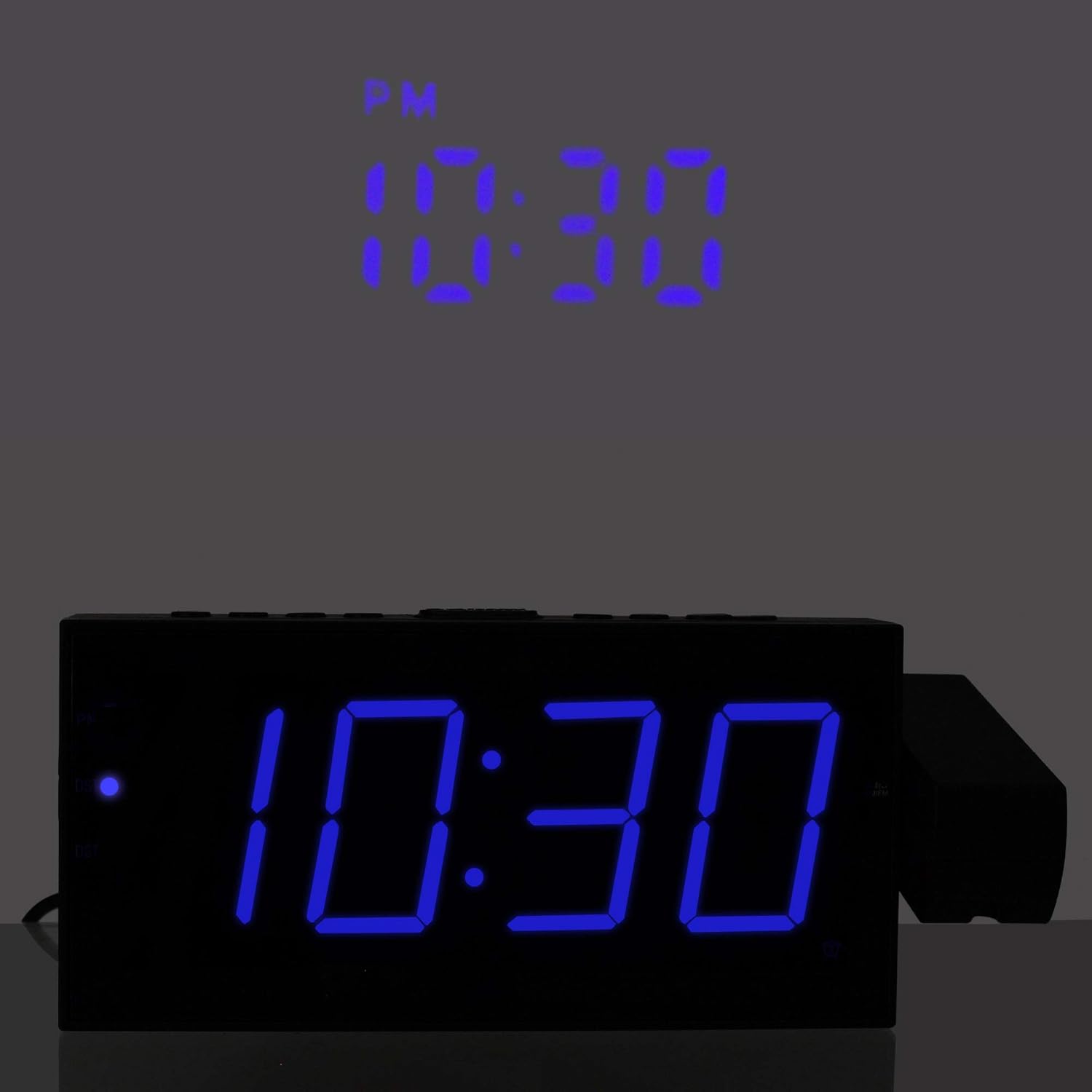 Loud Alarm Clock With Bed Shaker Projection Alarm Clock For Bedroom Vibrating Alarm Clock For Heavy Sleeper Hearing Impaired Ceiling Clock With