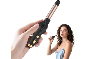 LNSTN Cordless Curling Iron Hair Curler: Mini USB Rechargeable 4000 mAh 3 Temp Setting Travel Portable 200 Million Negative Ion 2 in 1 for Long Short Hair
