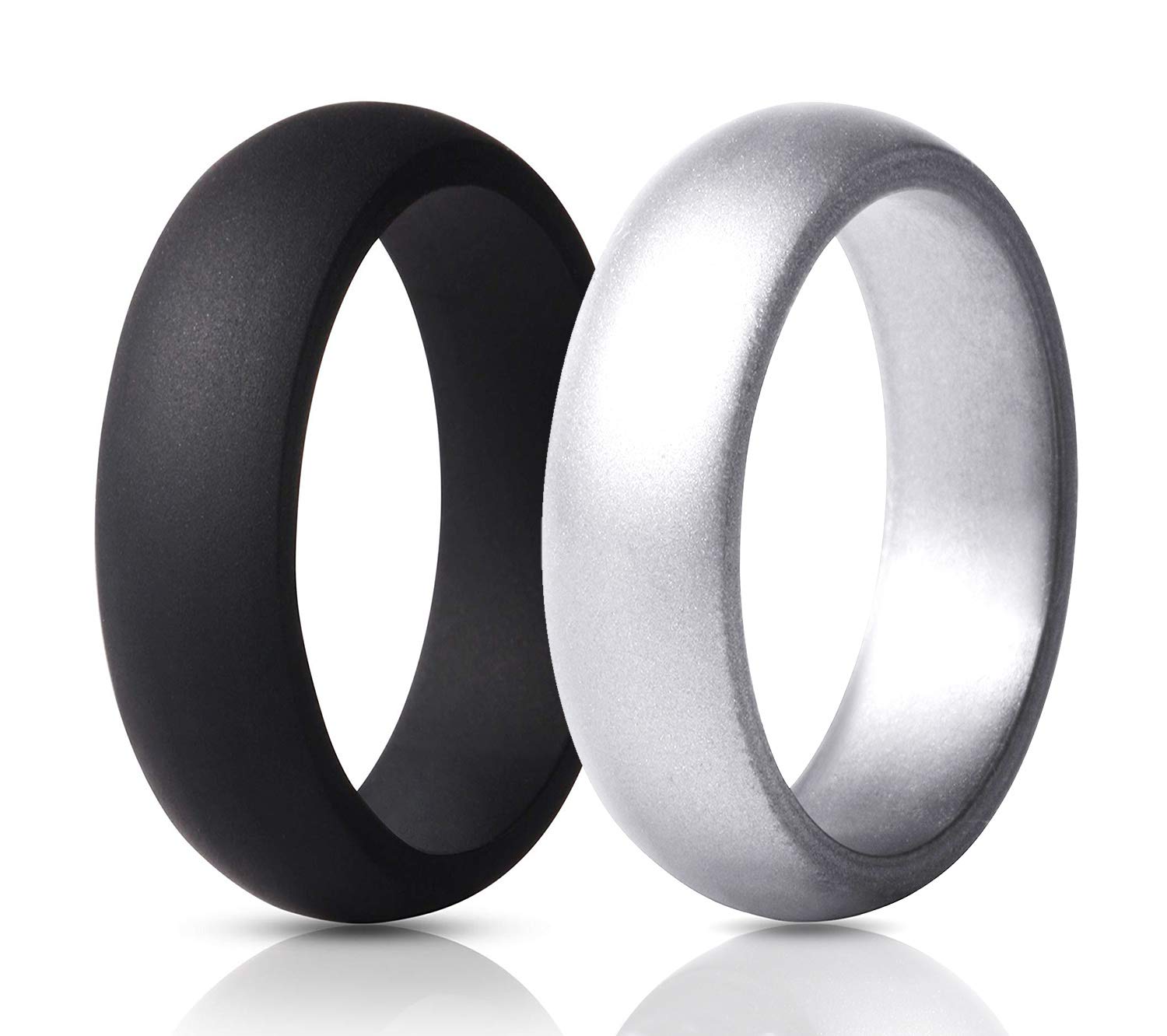 ElegantLife Silicone Wedding Ring Classical Eternity Series 8 Pack Silicone Ladies Ring 5.7mm Wide ElegantLife Silicone Wedding Ring Classical Eternity Series 8 Pack Silicone Ladies Ring 5.7mm Wide